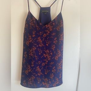 navy blue floral tank top